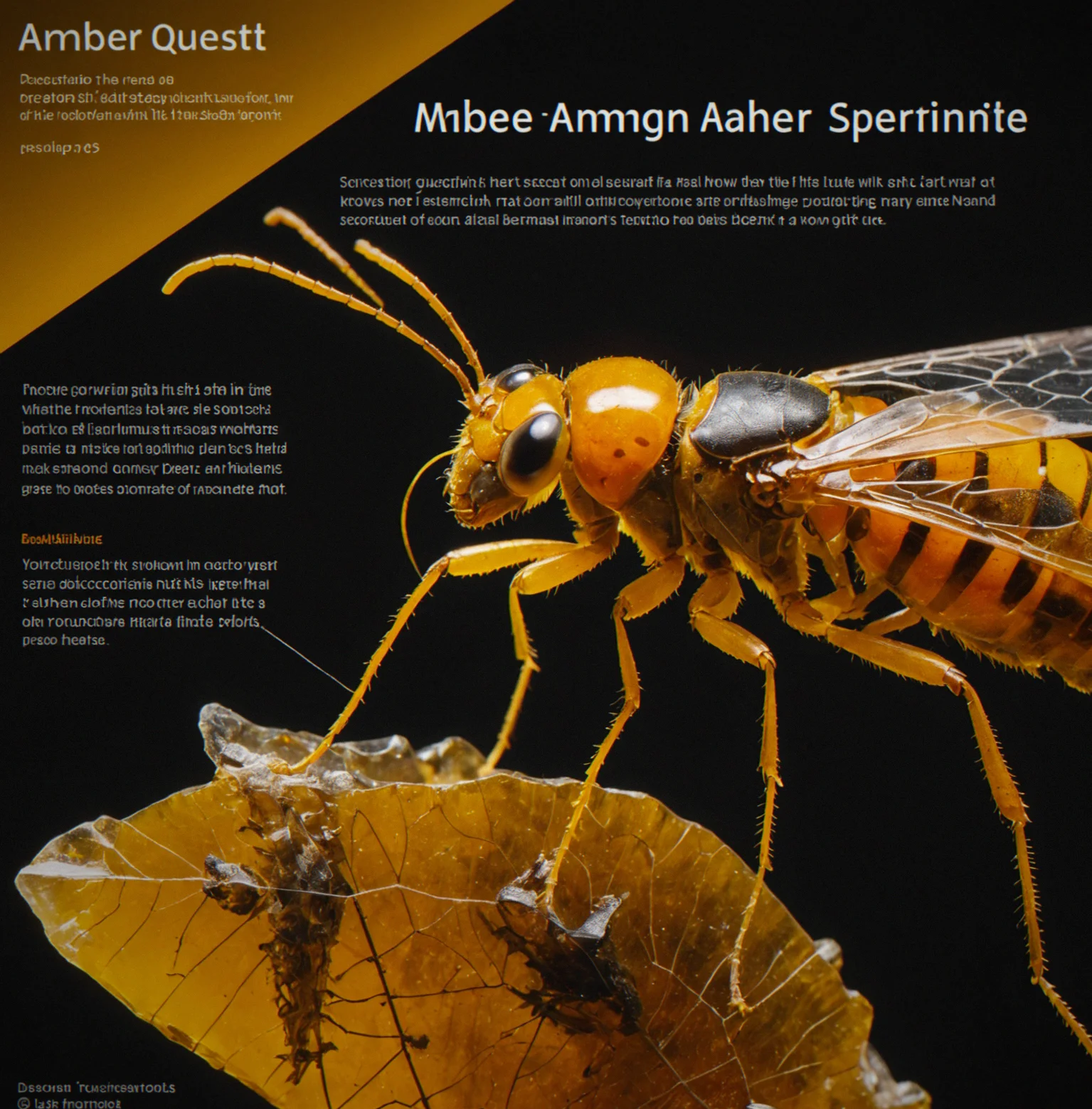 Amberquest paused mid-puzzle with a zoomed amber specimen visible on screen, annotation tools ready for classroom projection